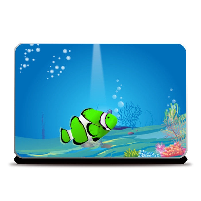 Into the sea Illustration Laptop Skins