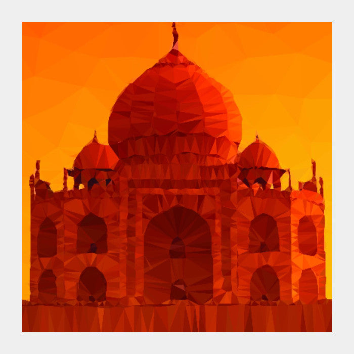 Square Art Prints, taj mahal low poly | vinayak chincholkar, - PosterGully