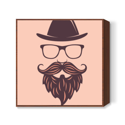 Beard Hipster Square Art Prints