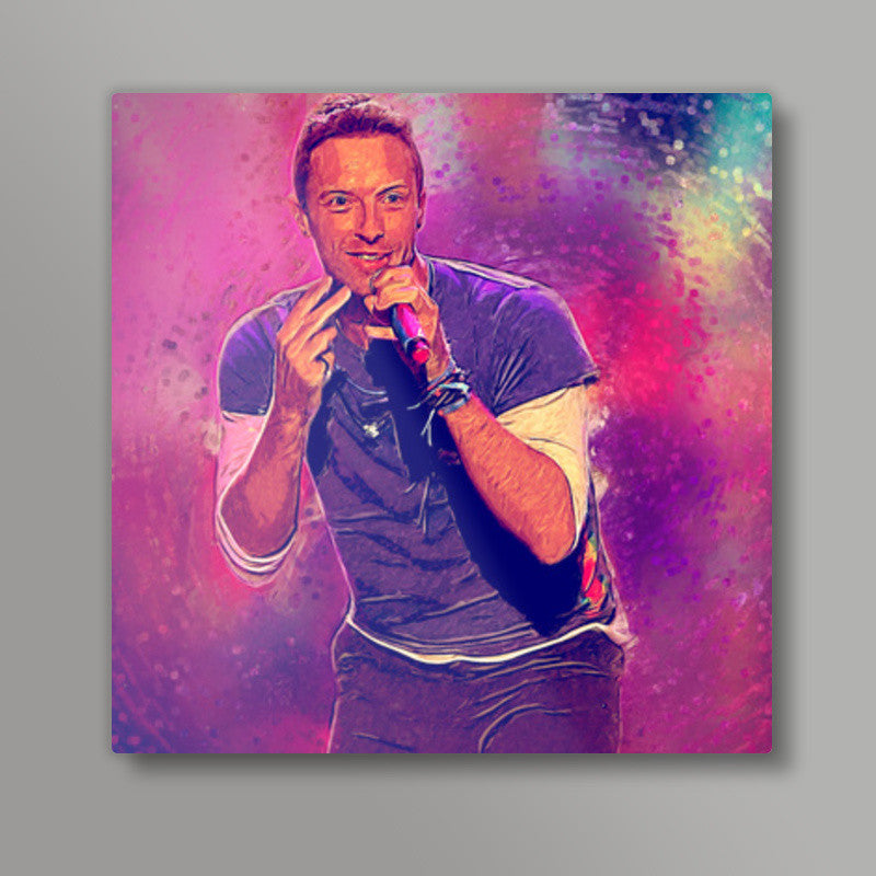 Chris Martin Coldplay Painting Square Art Prints