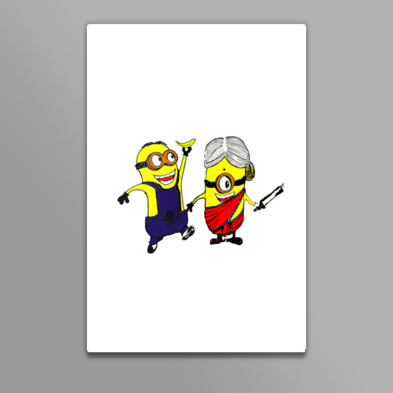 Minions love #minions #banana #cute Wall Art