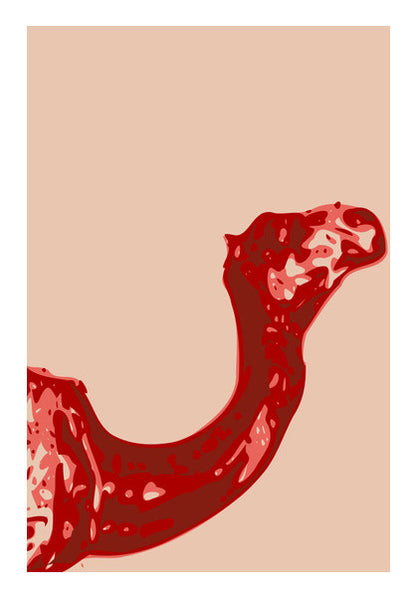 Wall Art, Abstract Camel Red Wall Art