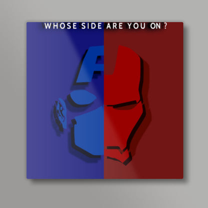 Captain America vs. Iron Man Square Art Prints