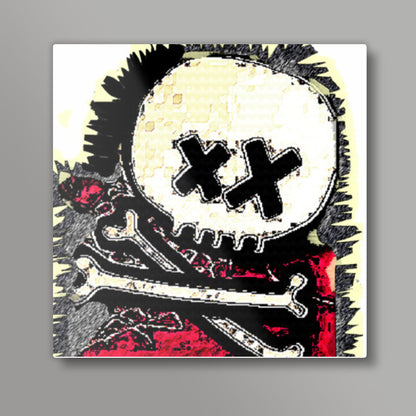 Punk rock square art print Square Art Prints