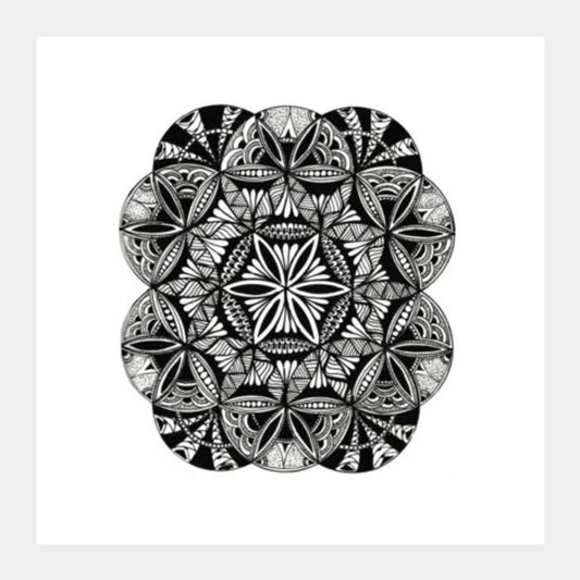 Zen-Flower Of Life Square Art Prints PosterGully Specials