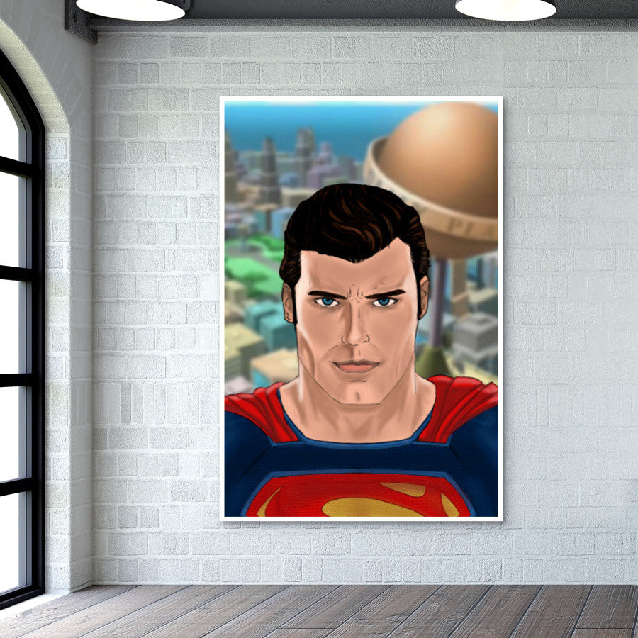 Superman in Metropolis Wall Art | Ehraz Anis