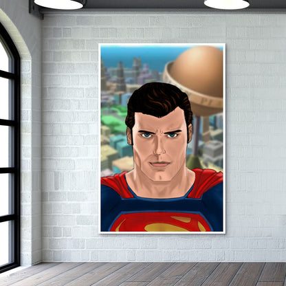 Superman in Metropolis Wall Art | Ehraz Anis