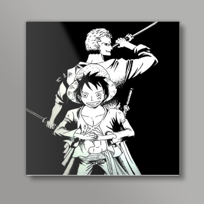 Luffy Zoro One Piece Square Art Prints| Buy High-Quality Posters and ...