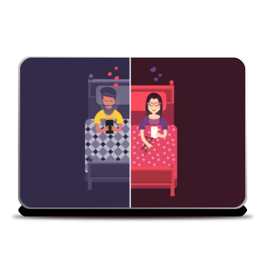 Laptop Skins, Texting Lovers Laptop Skins