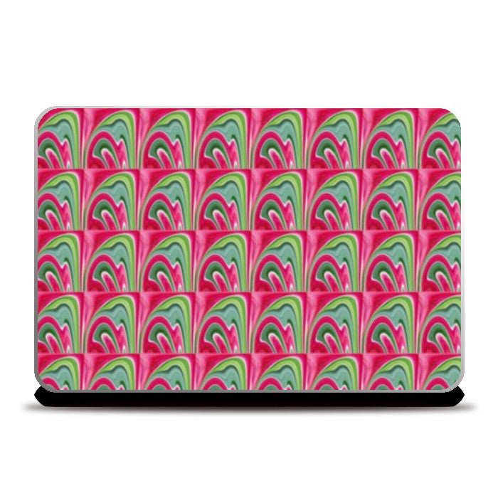 Laptop Skins, Pink Abstract Geometric Pattern Girly Laptop Skins