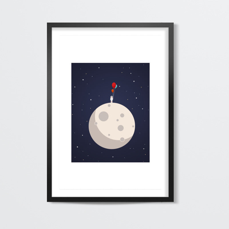 Man on the moon Wall Art