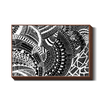 Black-white doodle Wallart |artist: Megha-Vohra