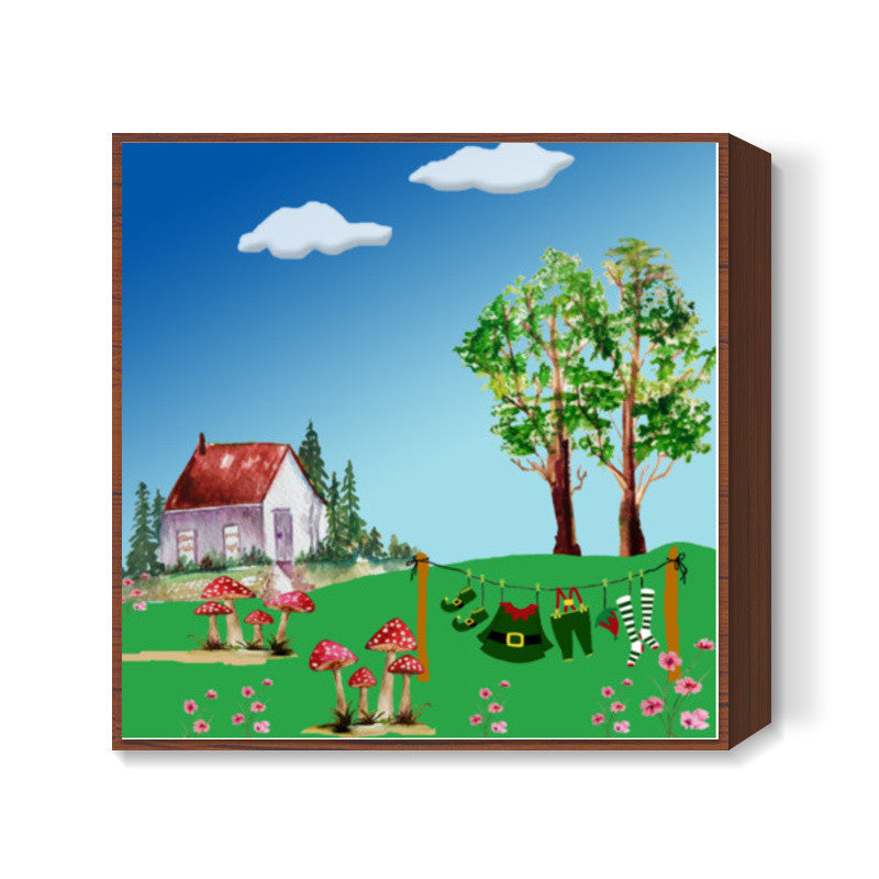 Colorful Nursery Whimsical Illustration Childrens Square Art Prints