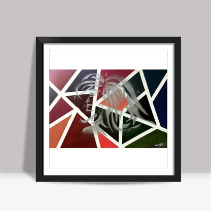 Confidence | Woman | Abstract - Oil & Spray Painting Square Art Prints