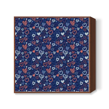 hearts square Square Art Prints