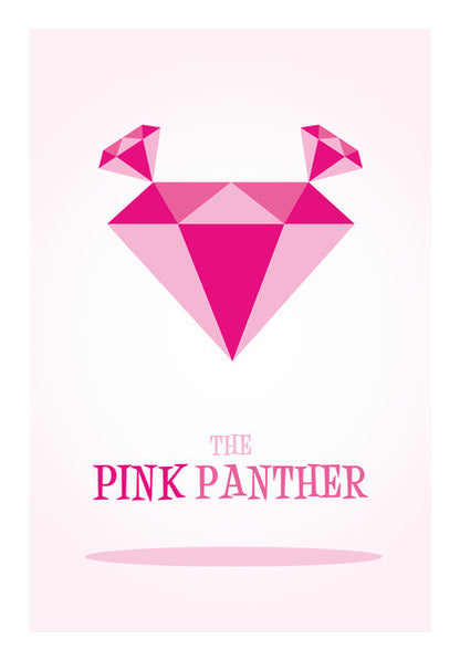 Wall Art, Pink Panther Minimal Wall Art