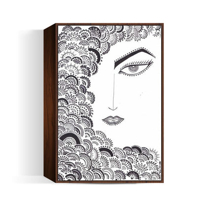 doodle, black and white, geometrics Wall Art