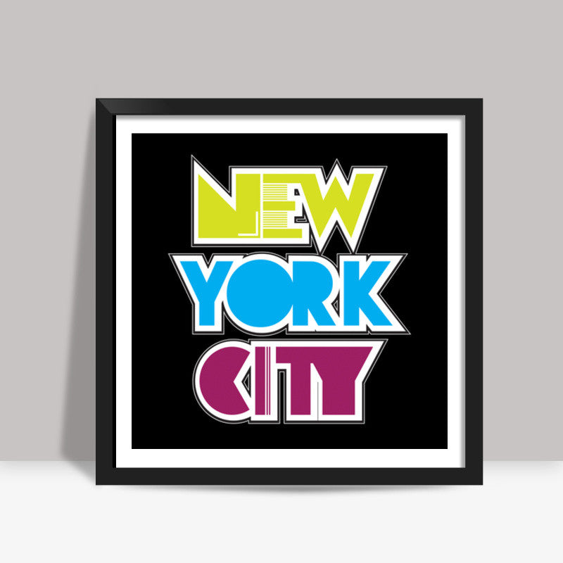 New York City multi color Square Art Prints