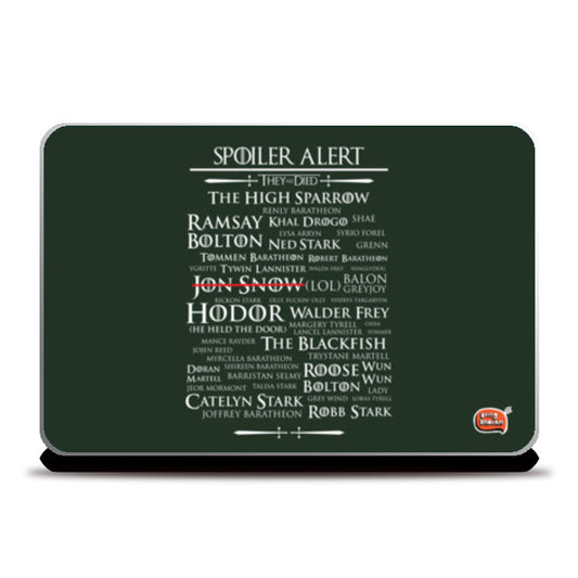 Death Spoilers Laptop Skins