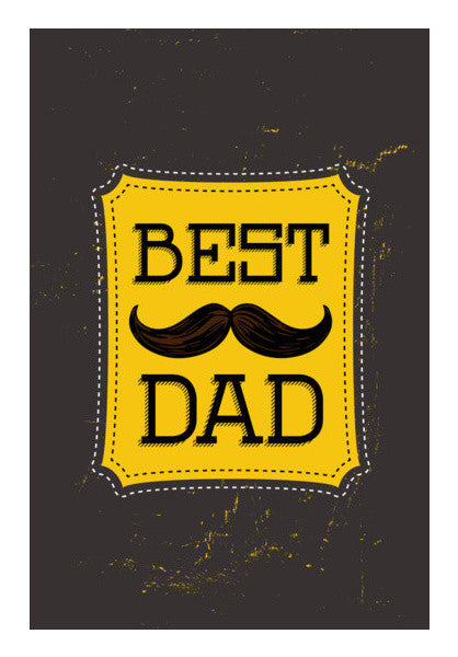 Best Dad With Mustache  Art PosterGully Specials