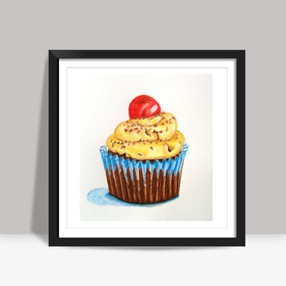 Cherry Cupcake Square Art