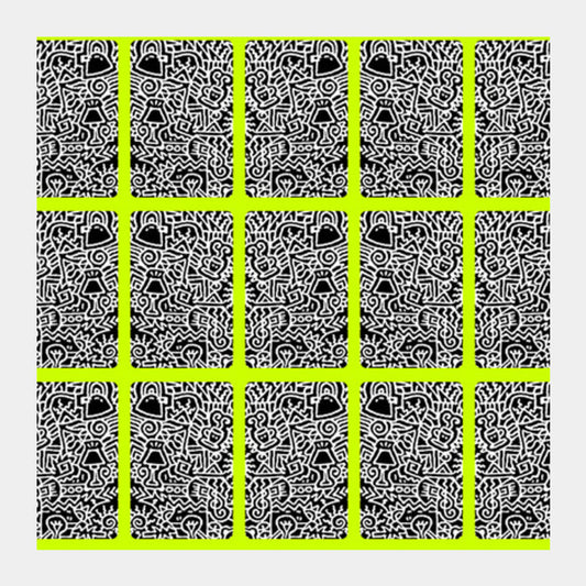 Square Art Prints, Zenscrawl Mesh Square Art Prints