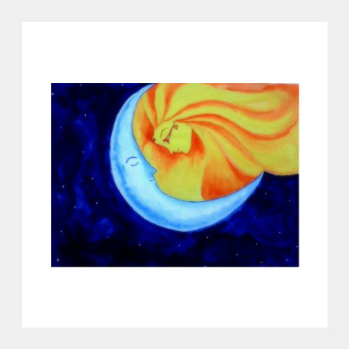 Square Art Prints, Sun Moon Love, - PosterGully