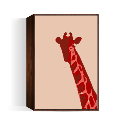 Abstract Giraffe Red Wall Art