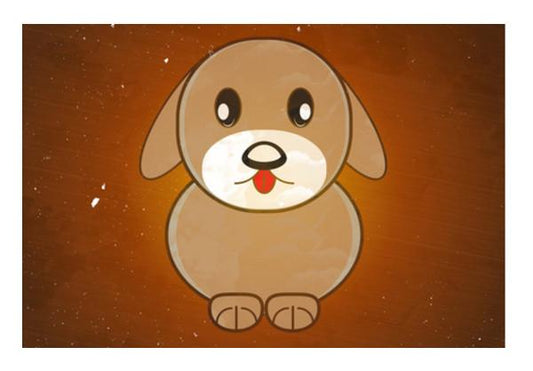 PosterGully Specials, Cute Puppy Cartoon Wall Art