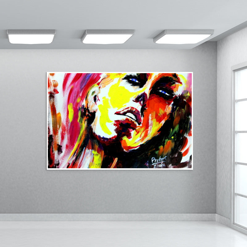 Blue eyed woman | Painting Wall Art