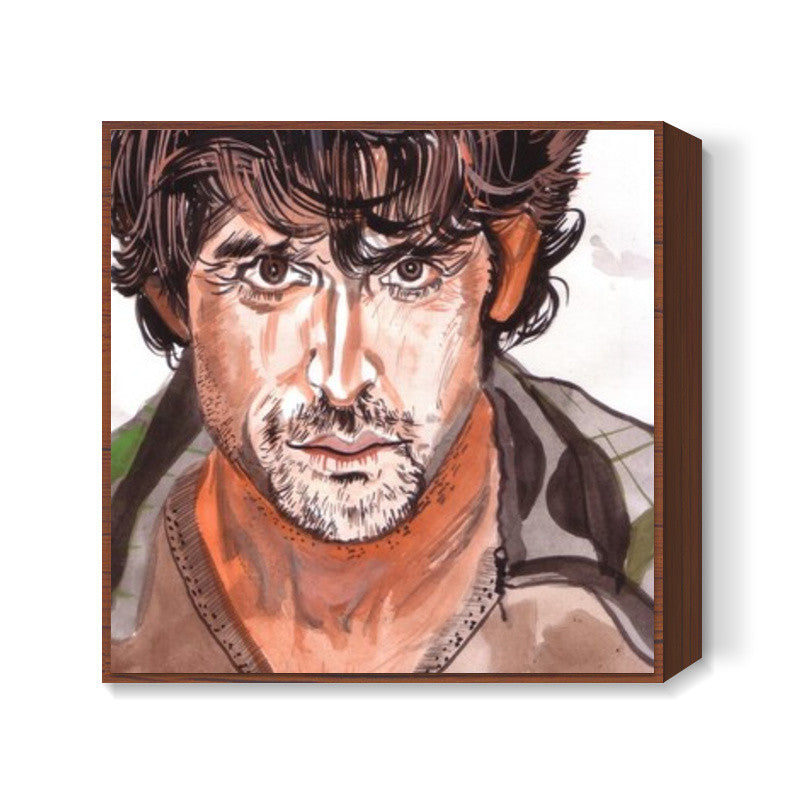 Superstar Hrithik Roshan in an avatar with oodles of style Square Art Prints