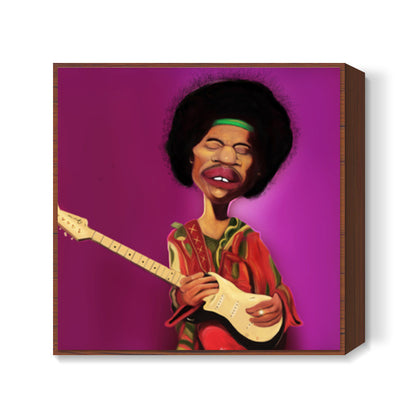 Jimi Hendix | Caricature Square Art Prints