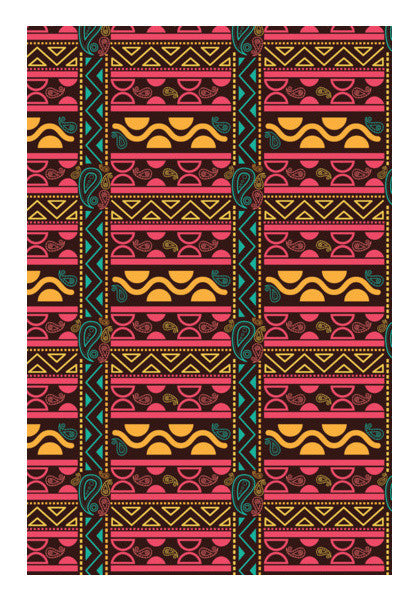 Abstract Geometric Pattern African Style Art PosterGully Specials