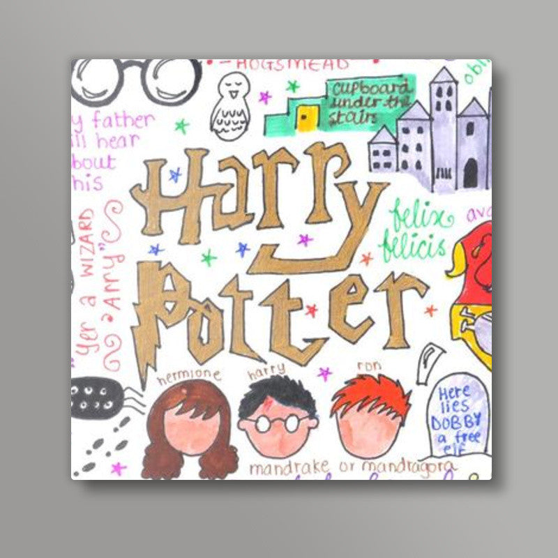 Harry Potter Doodle Square Art Prints