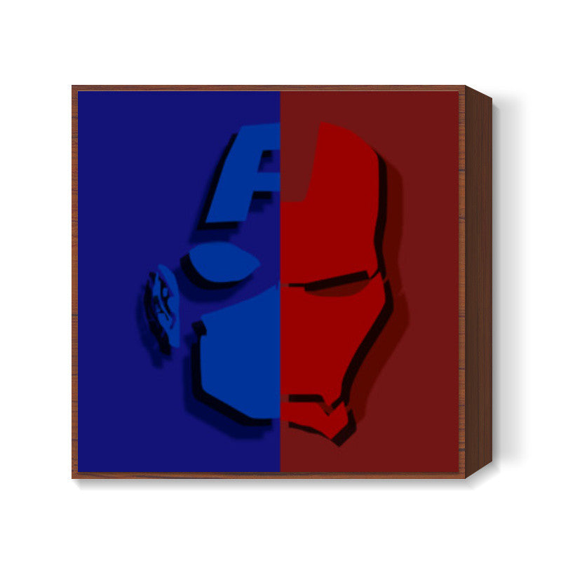 Captain America vs. Iron Man Square Art Prints