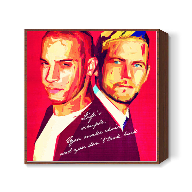 fast and furious fan art Square Art Prints