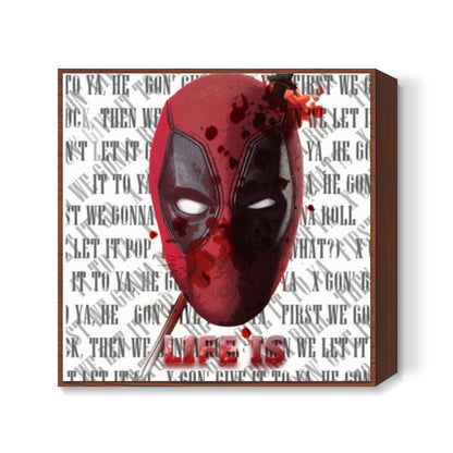 Deadpool s Life is strange Square Art Prints