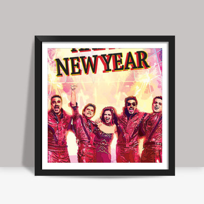 Happy New Year #srk#deepika#yrf Square Art Prints