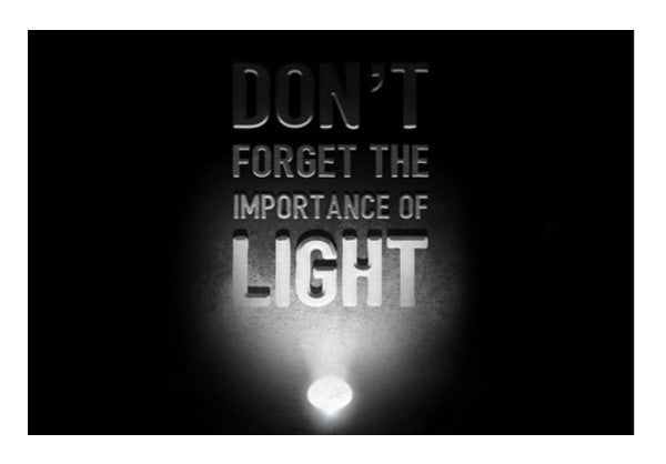 Importance Of Light Art PosterGully Specials