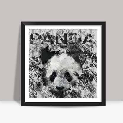 Square abstract Panda Square Art Prints