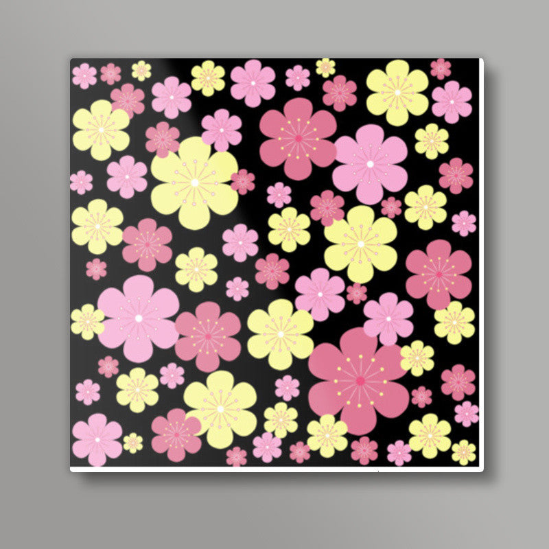 Blossom Black Square Art Prints