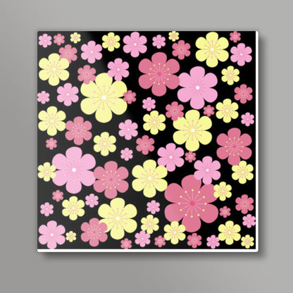 Blossom Black Square Art Prints