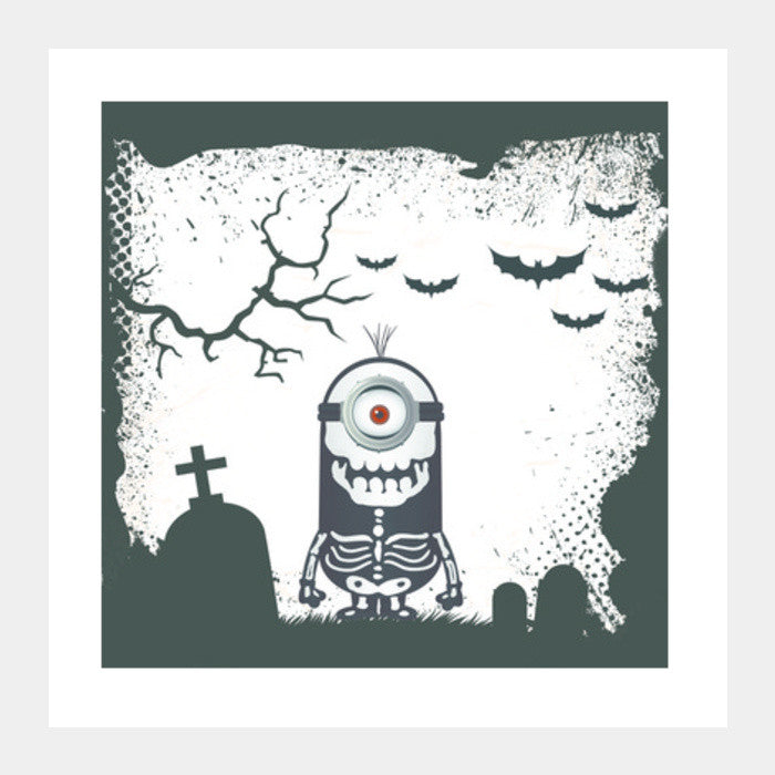 Square Art Prints, Halloween Minion Square Art Prints