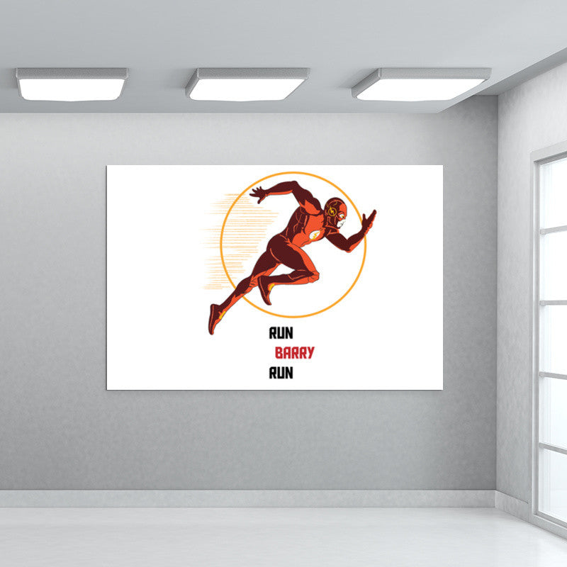 RUN BARRY RUN, THE FLASH, HARRISON WELLS QUOTES, DC COMICS WALL ART Wall Art