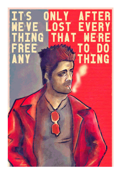 Brad Pitt Fight Club Art PosterGully Specials