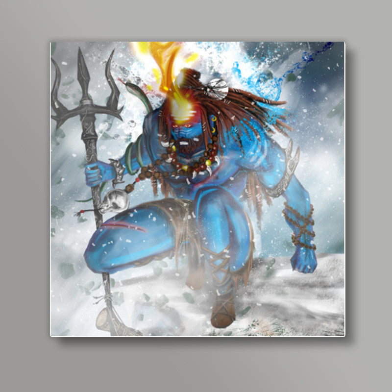 Fierce Shiva Square Art Prints