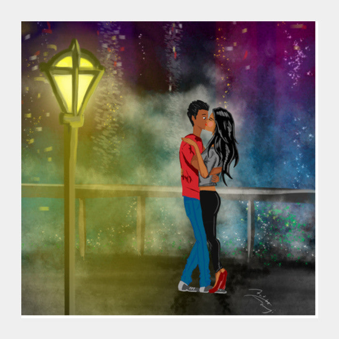 Singapore Kiss Square Art Prints PosterGully Specials