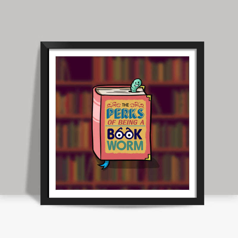 Bookworm Square Art Prints