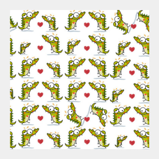 Square Art Prints, CROC LOVE! Square Art Prints