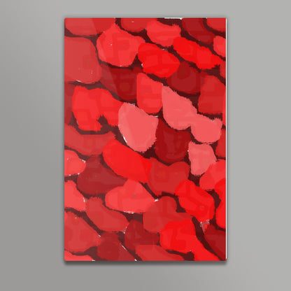 Abstract Red Wall Art